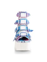 Ashes Womens Purple Iridescent Platform Sandal