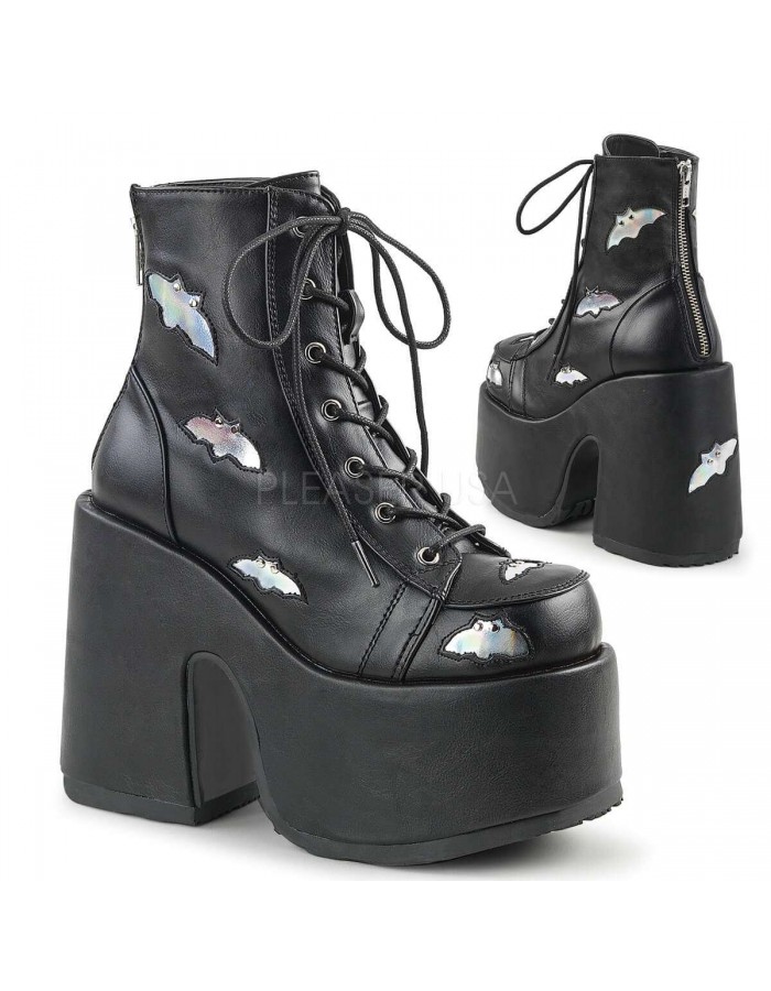 black platform booties chunky heel