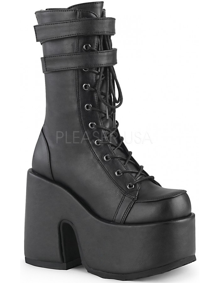 black chunky heel boots