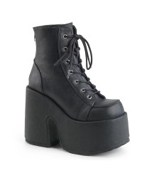 Black Matte Chunky Platform Ankle Boots