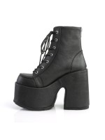 Black Matte Chunky Platform Ankle Boots