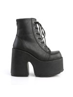 Black Matte Chunky Platform Ankle Boots