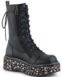 Emily Floral Platform Mid-Calf Boots