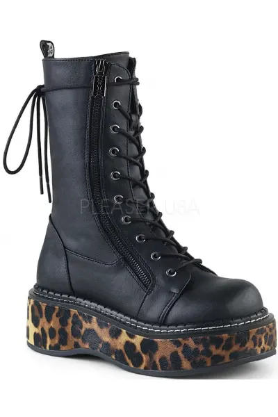 Emily Leopard Platform Mid-Calf Boots