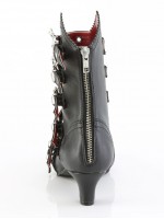 Flora Gothic Bat Buckled Ankle Boots for Women