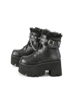 Ashes Black Hobble Boots with Removable Ankle Cuffs