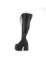 Camel Chunky Platform Plus Size Gothic Boots