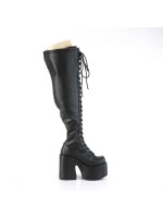 Camel Chunky Platform Plus Size Gothic Boots