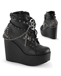 Pentagram Charm The Craft Gothic Ankle Boots