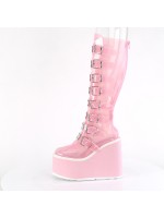 Swing Transparent Pink Womens Platform Boots