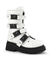 Renegade Womens White Combat Boots