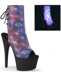 Galaxy Reflective Print Ankle Boots