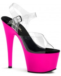 Neon Pink Platform Adore High Heel Sandals
