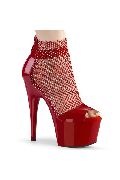 Adore Red Heels Mesh Platform Bootsie