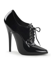 Domina 6 Inch High Heel Black Patent Governess Shoes