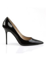 Classique Black Patent 4 Inch High Heel Pump