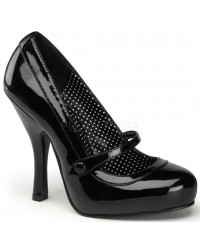 Cutie Pie Black Patent Mary Jane Pin Up Pumps