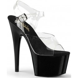 Black Platform Clear Strap Platform Sandal