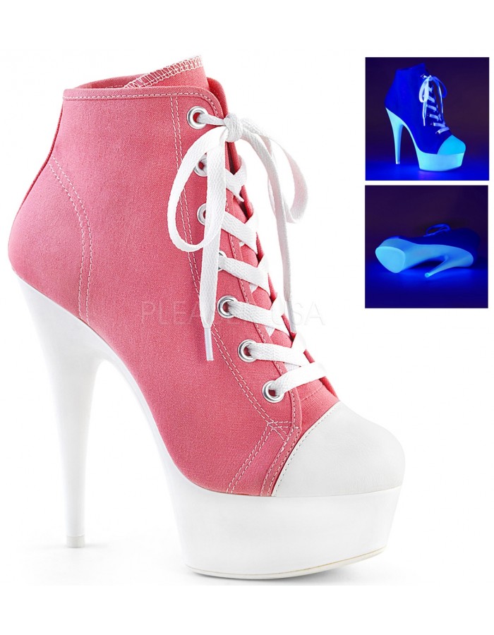 white high heel trainers