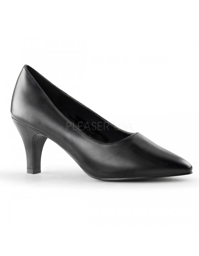 wide width black heels