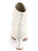 Victorian Jane Champagne Lace Ankle Boots