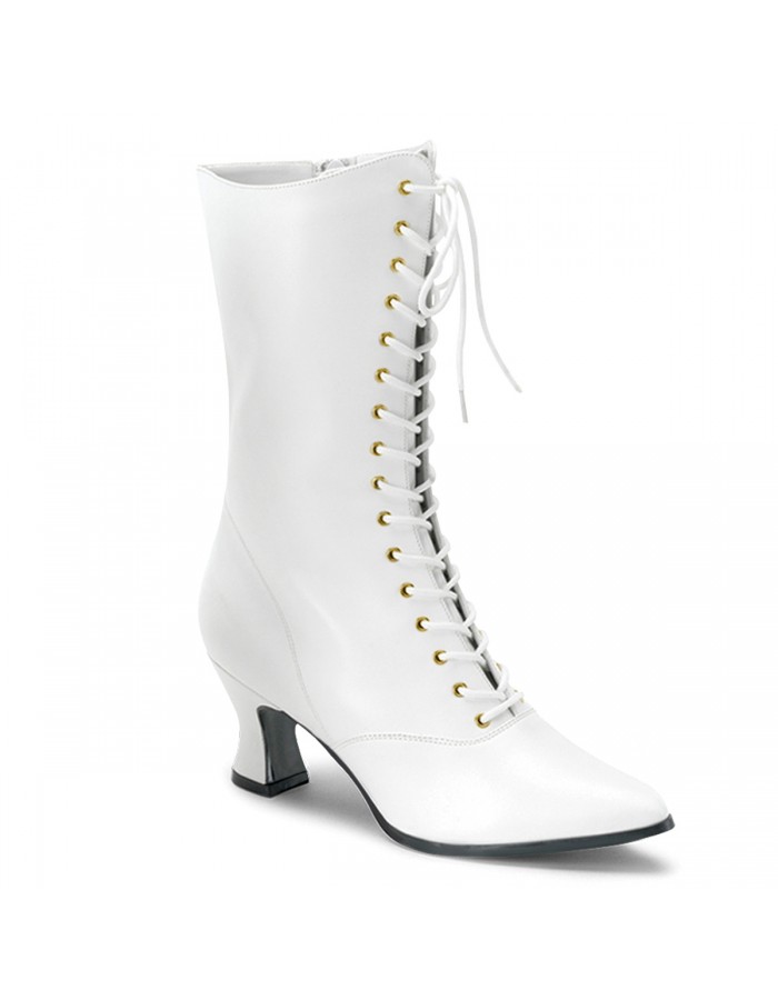 white victorian style boots